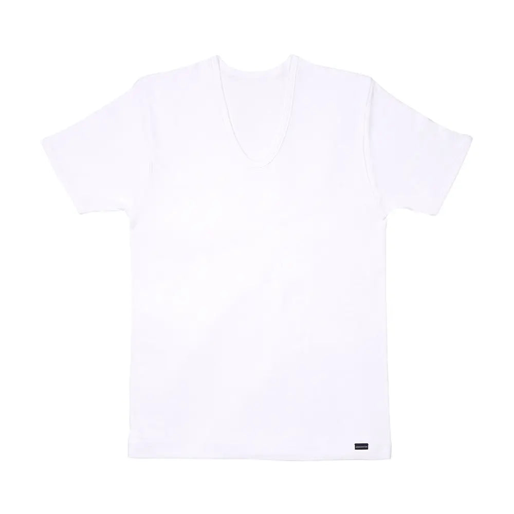 Aquascutum アクアスキュータム 半袖U首 超長綿 スムース - トップス White / LL RENOWNINX ONLINE SHOP