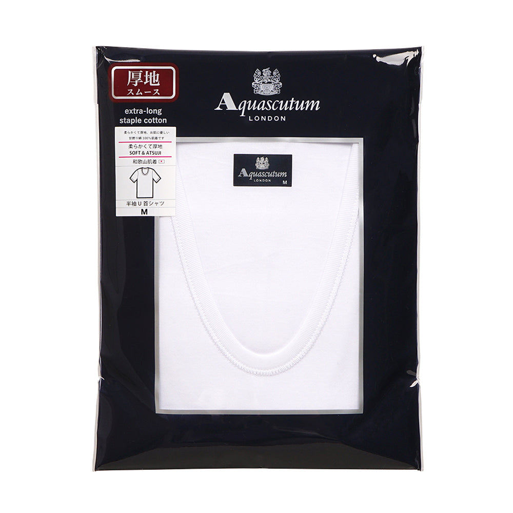 Aquascutum アクアスキュータム 半袖U首 超長綿 スムース - トップス  RENOWNINX ONLINE SHOP
