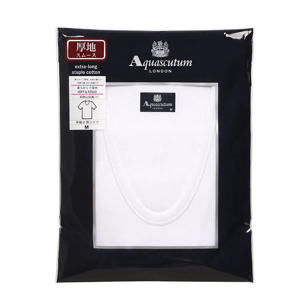 Aquascutum アクアスキュータム 半袖U首 超長綿 スムース - トップス RENOWNINX ONLINE SHOP
