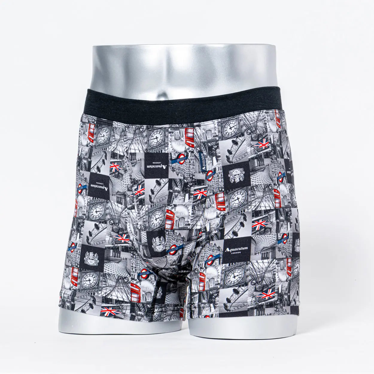 Aquascutum アクアスキュータム ボクサー 25FW スパンゴム 英-建物 - パンツ Black / LL RENOWNINX ONLINE SHOP