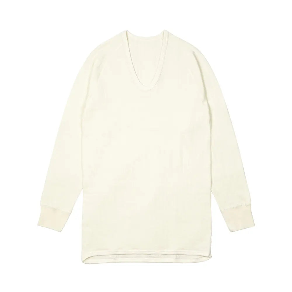 WARM YOU ウォームユー 長袖U首 ウールキルト - トップス Off White / LL RENOWNINX ONLINE SHOP
