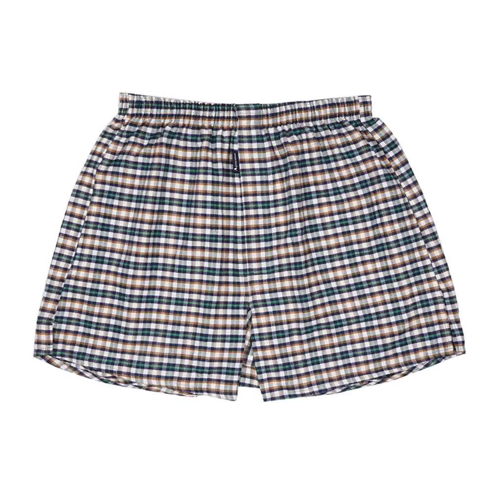 Aquascutum アクアスキュータム 裏打トランクス 24FW ネルチェック - パンツ Brown / L RENOWNINX ONLINE SHOP