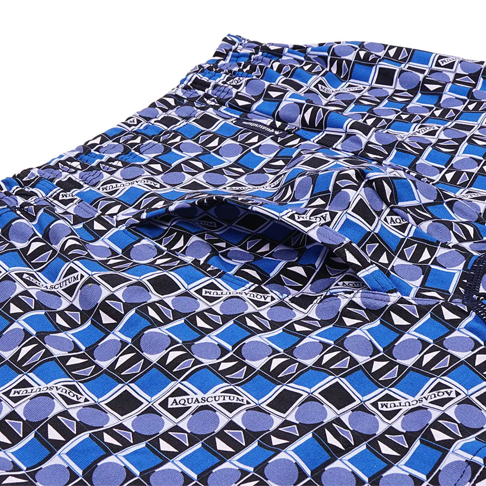 Aquascutum アクアスキュータム ボクサー 25S 2本ゴム 幾何バイヤス - パンツ RENOWNINX ONLINE SHOP