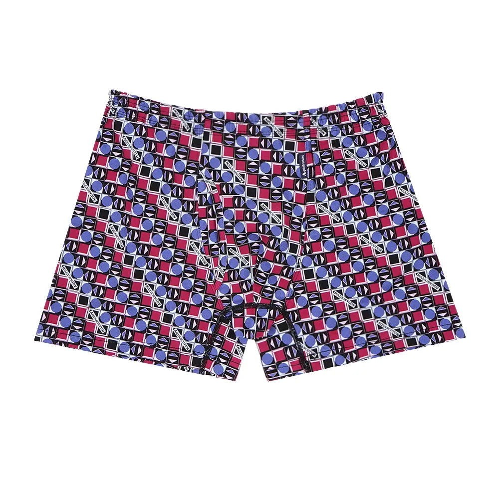 Aquascutum アクアスキュータム ボクサー 25S 2本ゴム 幾何バイヤス - パンツ Red / LL RENOWNINX ONLINE SHOP