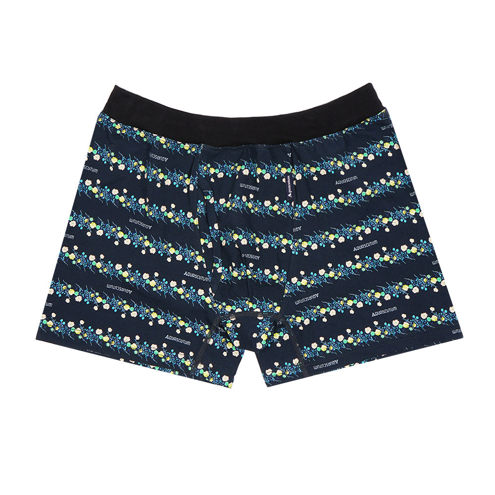 Aquascutum アクアスキュータム ボクサー 25S スパンゴム フラワーボーダー - パンツ Yellow / LL RENOWNINX ONLINE SHOP