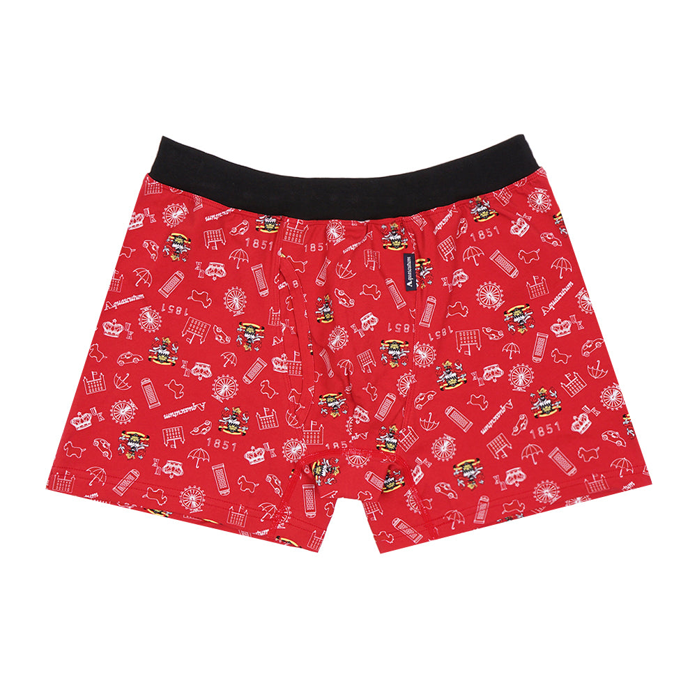 Aquascutum アクアスキュータム ボクサー 25S スパンゴム ロンドンアイコン - パンツ Red / LL RENOWNINX ONLINE SHOP
