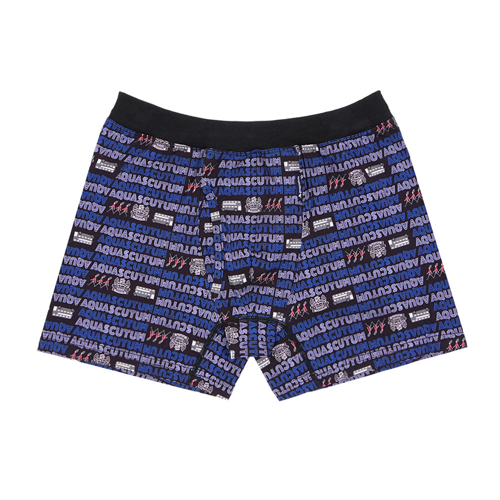 Aquascutum アクアスキュータム ボクサー 25S スパンゴム ロゴボーダー - パンツ Navy / LL RENOWNINX ONLINE SHOP
