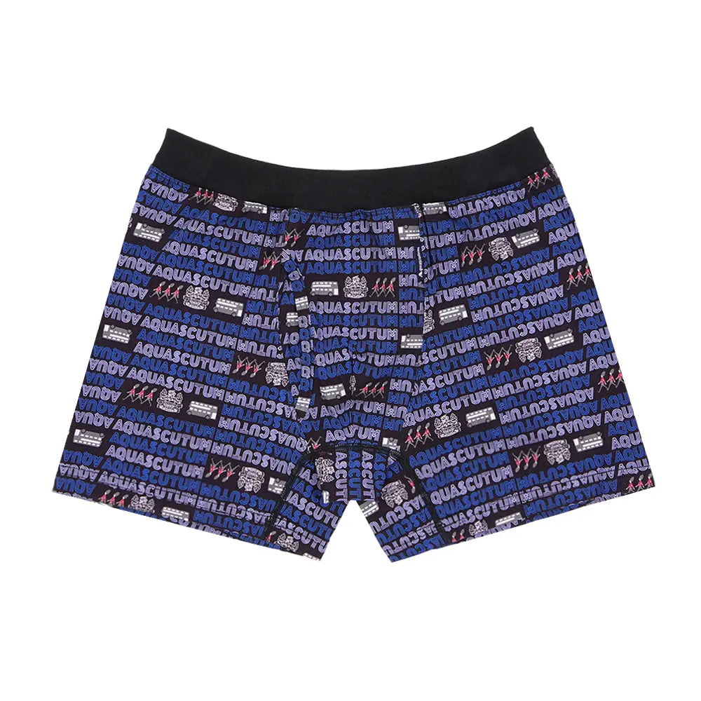Aquascutum アクアスキュータム ボクサー 25S スパンゴム ロゴボーダー - パンツ Navy / LL RENOWNINX ONLINE SHOP