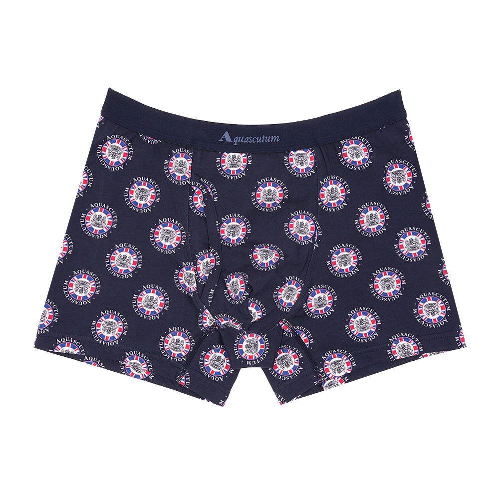 Aquascutum アクアスキュータム ニューライン ボクサー 25S サークルフラッグ - パンツ Navy / L RENOWNINX ONLINE SHOP