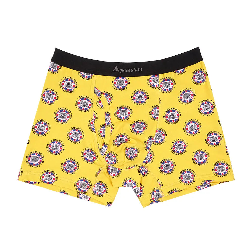 Aquascutum アクアスキュータム ニューライン ボクサー 25S サークルフラッグ - パンツ Light Yellow / L RENOWNINX ONLINE SHOP