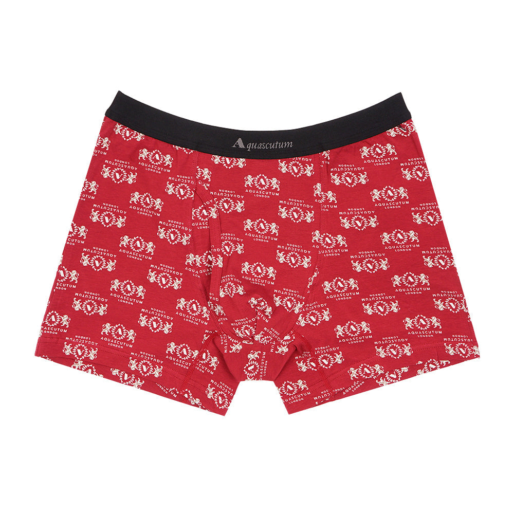 Aquascutum アクアスキュータム ニューライン ボクサー 25S ライオンエンブレム - パンツ Red / L RENOWNINX ONLINE SHOP