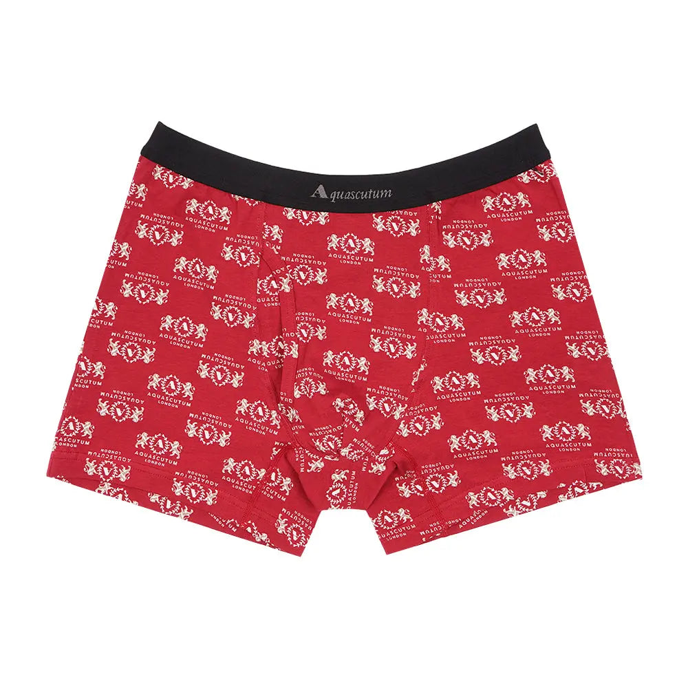 Aquascutum アクアスキュータム ニューライン ボクサー 25S ライオンエンブレム - パンツ Red / L RENOWNINX ONLINE SHOP