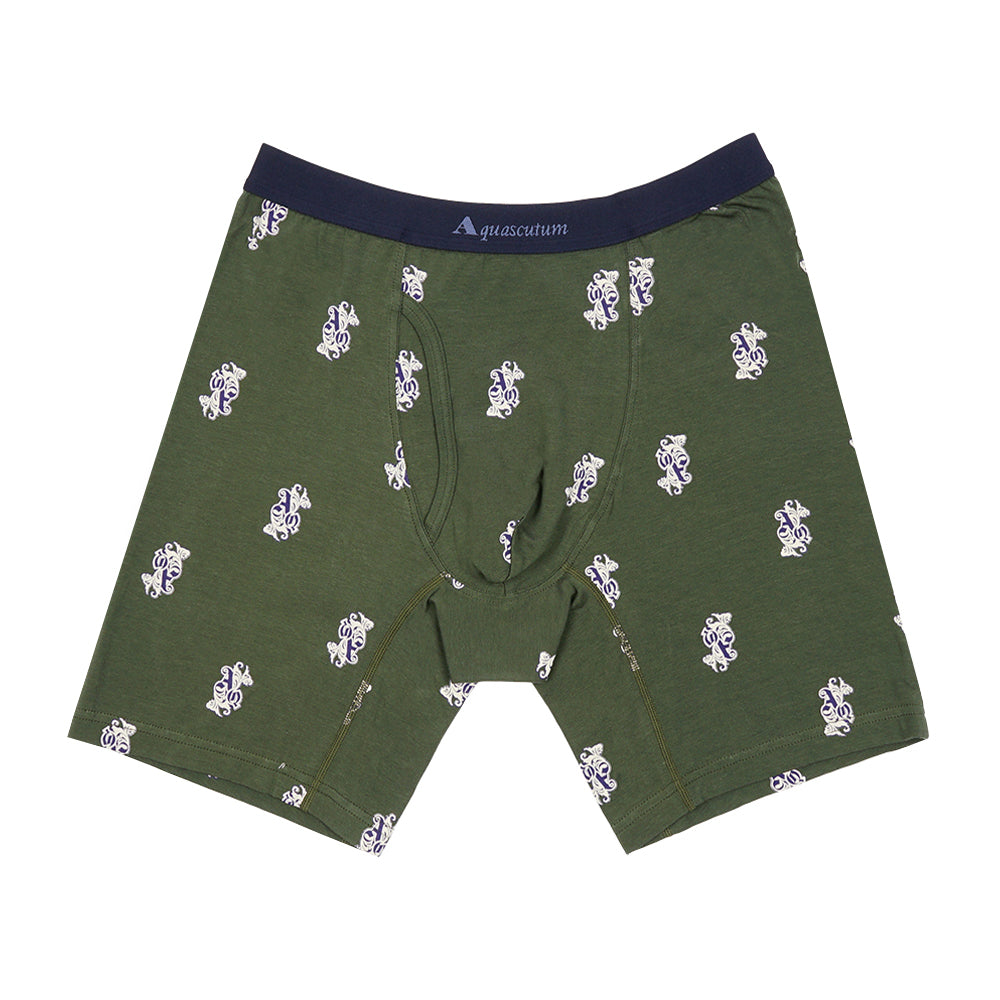 Aquascutum アクアスキュータム ニューライン ロングボクサー 25S デコロゴ - パンツ Dark Green / L RENOWNINX ONLINE SHOP
