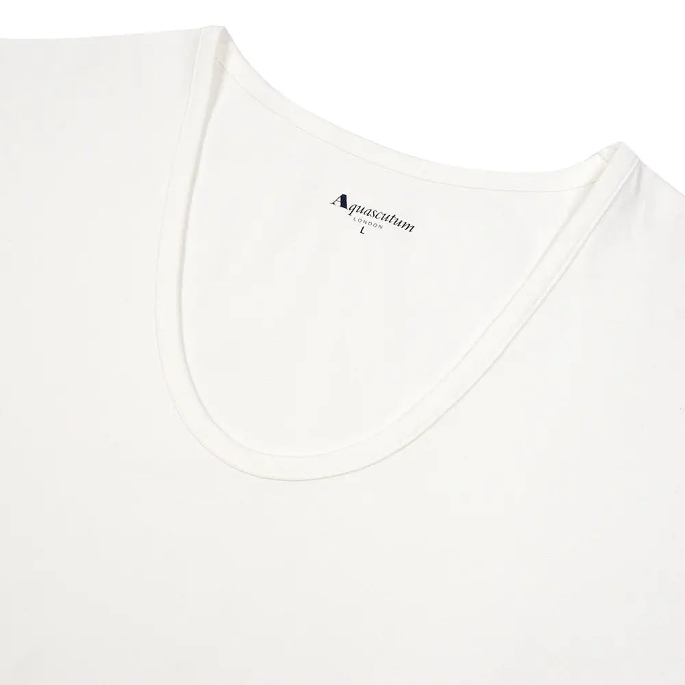 Aquascutum アクアスキュータム 和紙 半袖U首シャツ - トップス RENOWNINX ONLINE SHOP