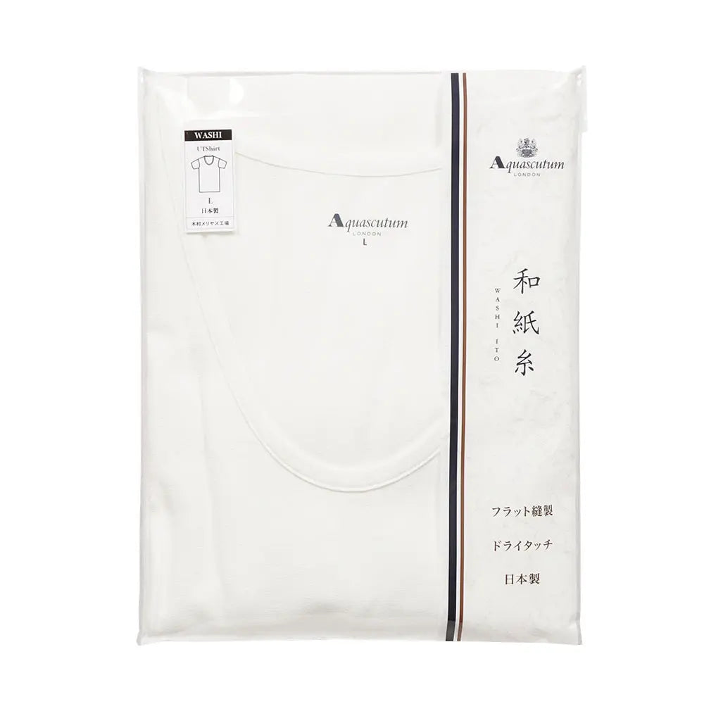 Aquascutum アクアスキュータム 和紙 半袖U首シャツ - トップス RENOWNINX ONLINE SHOP