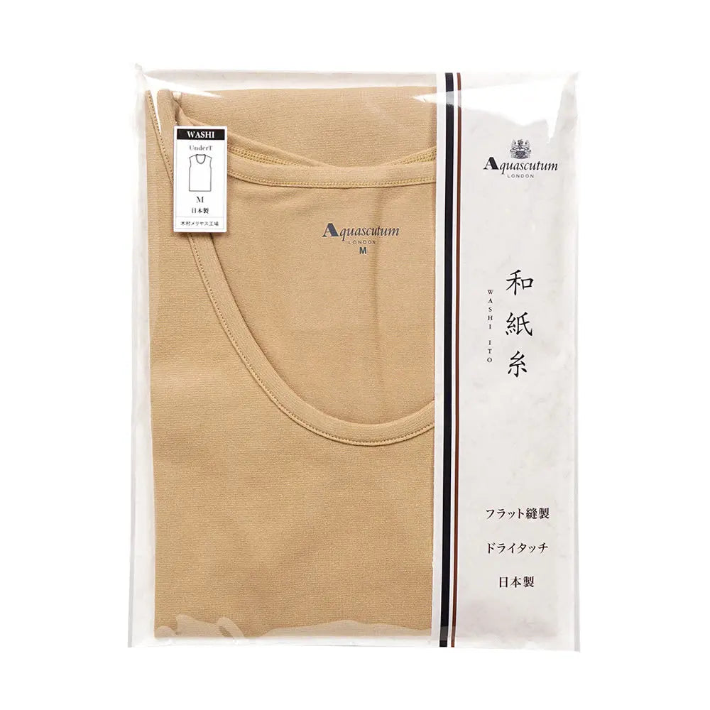 Aquascutum アクアスキュータム 和紙 U首スリーブレスシャツ - トップス RENOWNINX ONLINE SHOP