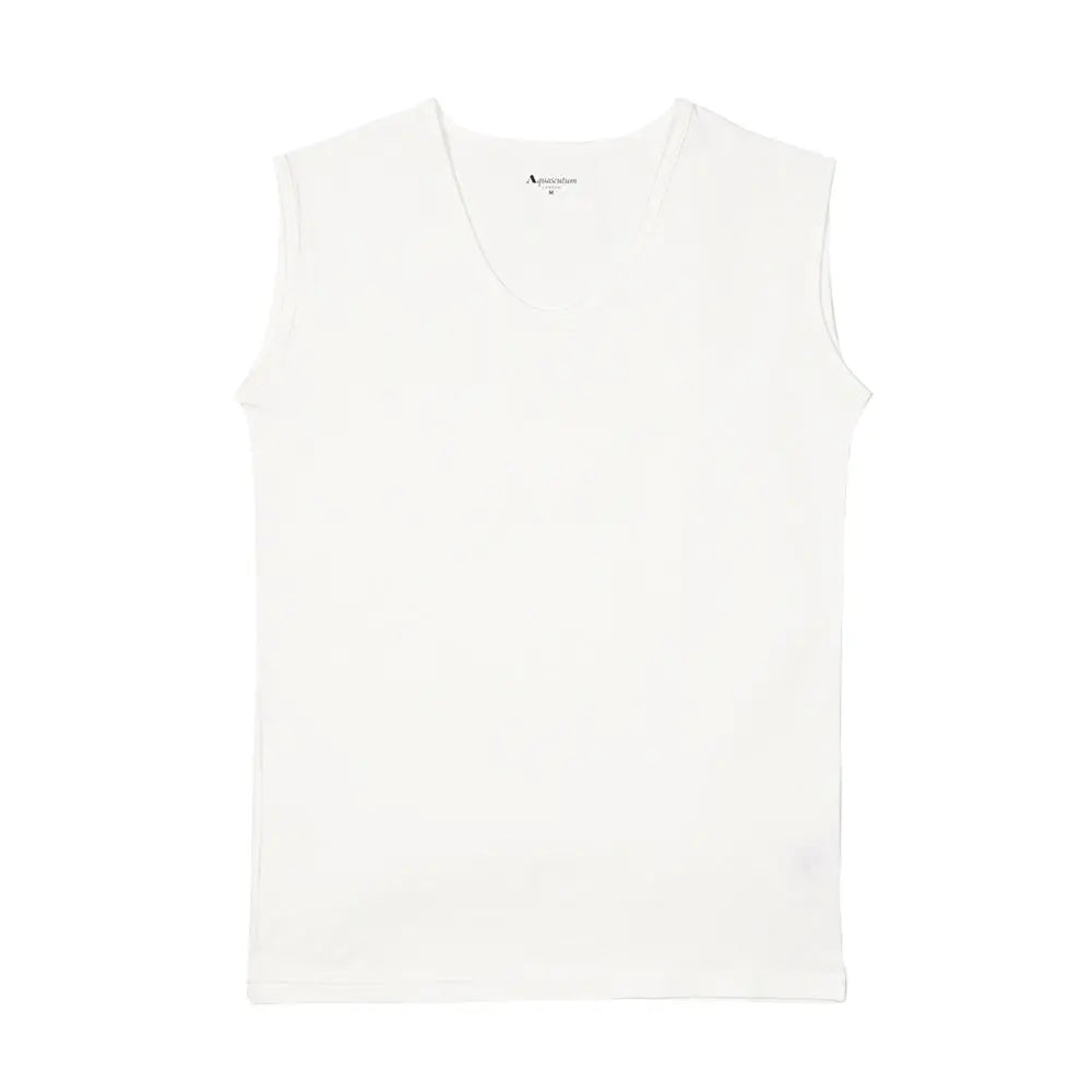 Aquascutum アクアスキュータム 和紙 U首スリーブレスシャツ - トップス White / L RENOWNINX ONLINE SHOP