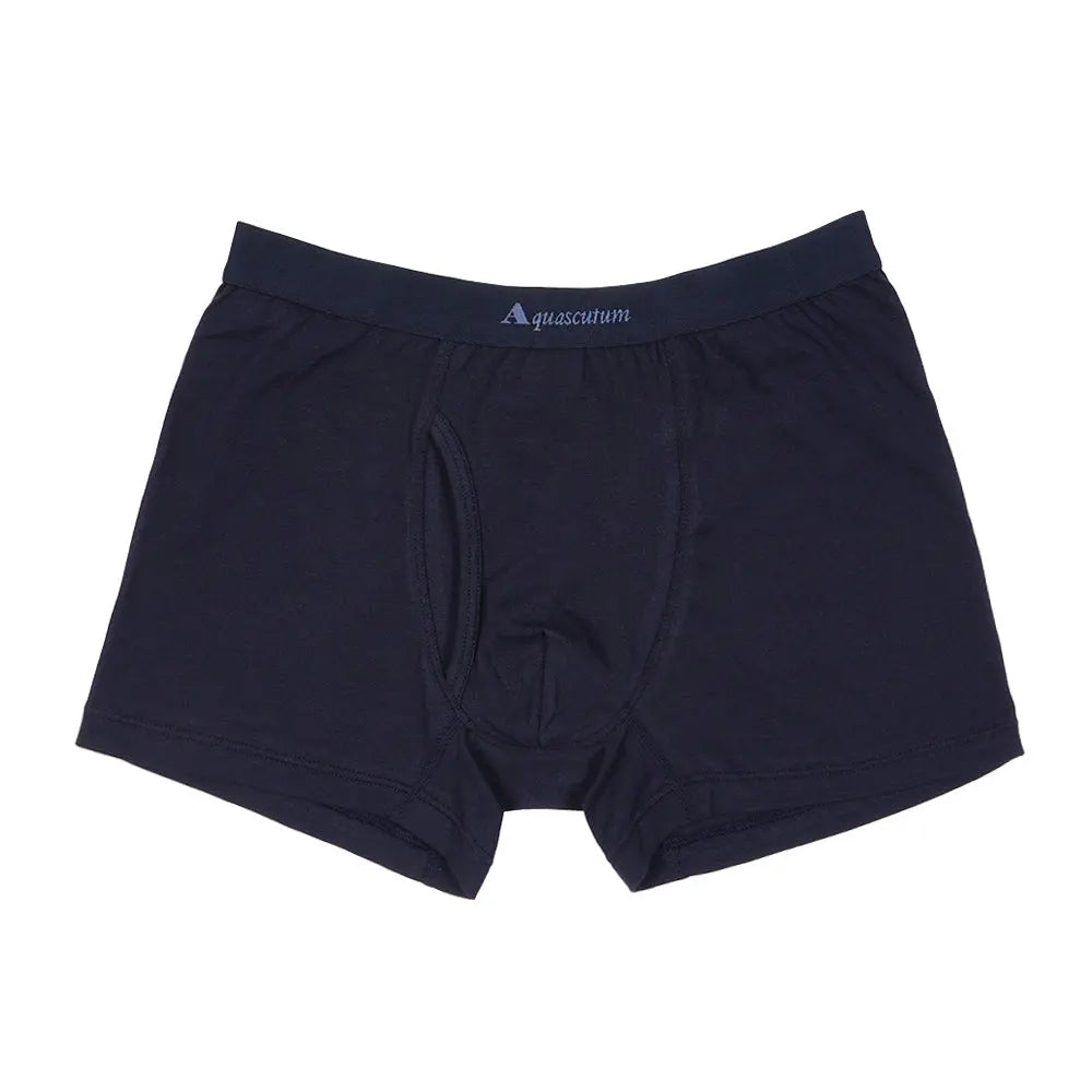 Aquascutum アクアスキュータム 和紙無地ボクサー - パンツ Navy / LL RENOWNINX ONLINE SHOP