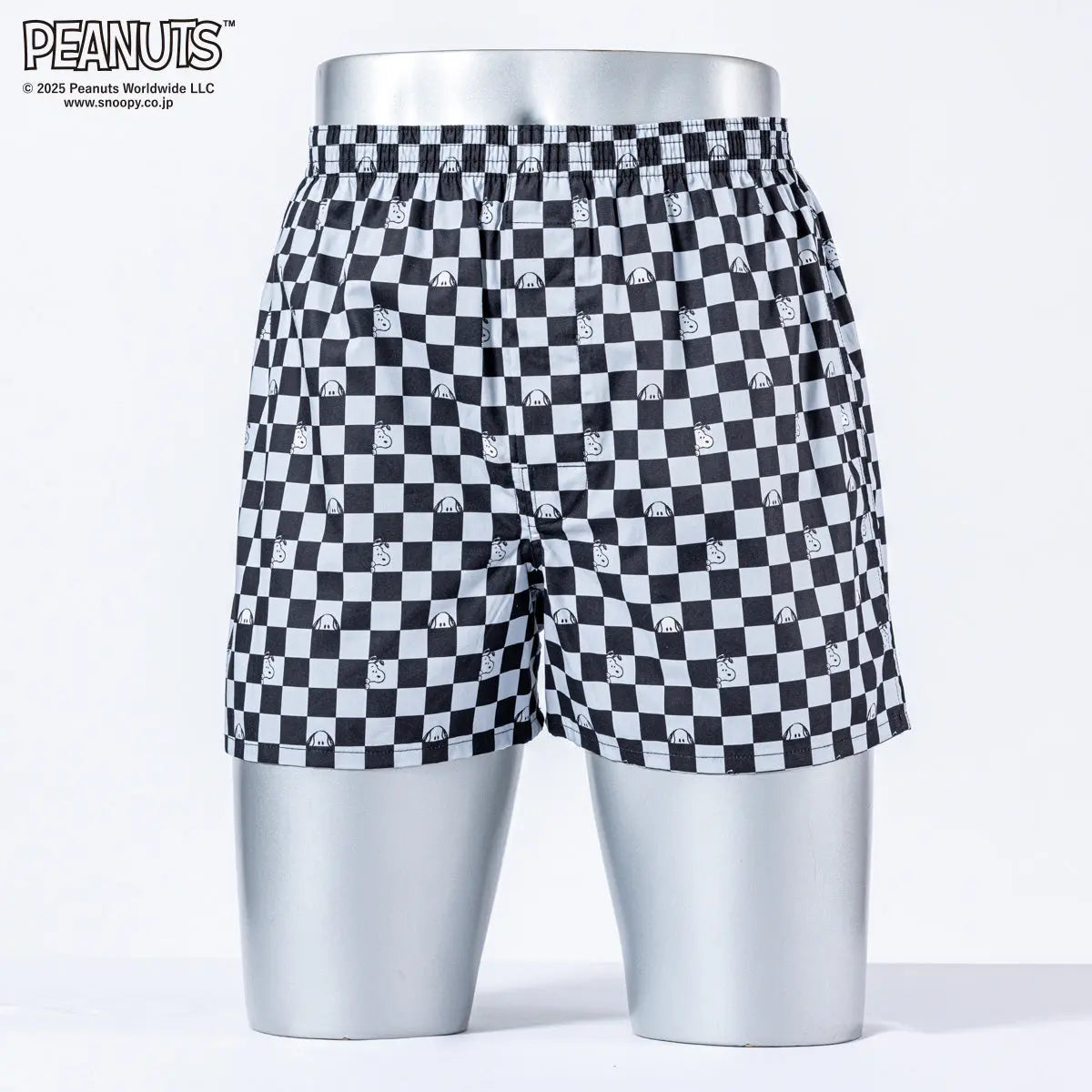 PEANUTS ピーナッツ トランクス 25F スヌーピーチェッカーズ - パンツ Light Gray / L RENOWNINX ONLINE SHOP