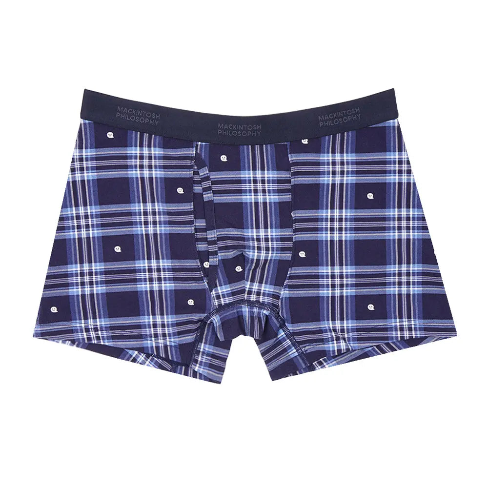 MACKINTOSH PHILOSOPHY マッキントッシュ フィロソフィー ボクサー 25S チェックゴースト - パンツ Navy / L RENOWNINX ONLINE SHOP