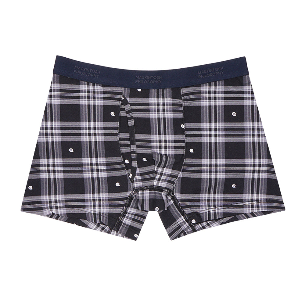 MACKINTOSH PHILOSOPHY マッキントッシュ フィロソフィー ボクサー 25S チェックゴースト - パンツ Black / L RENOWNINX ONLINE SHOP