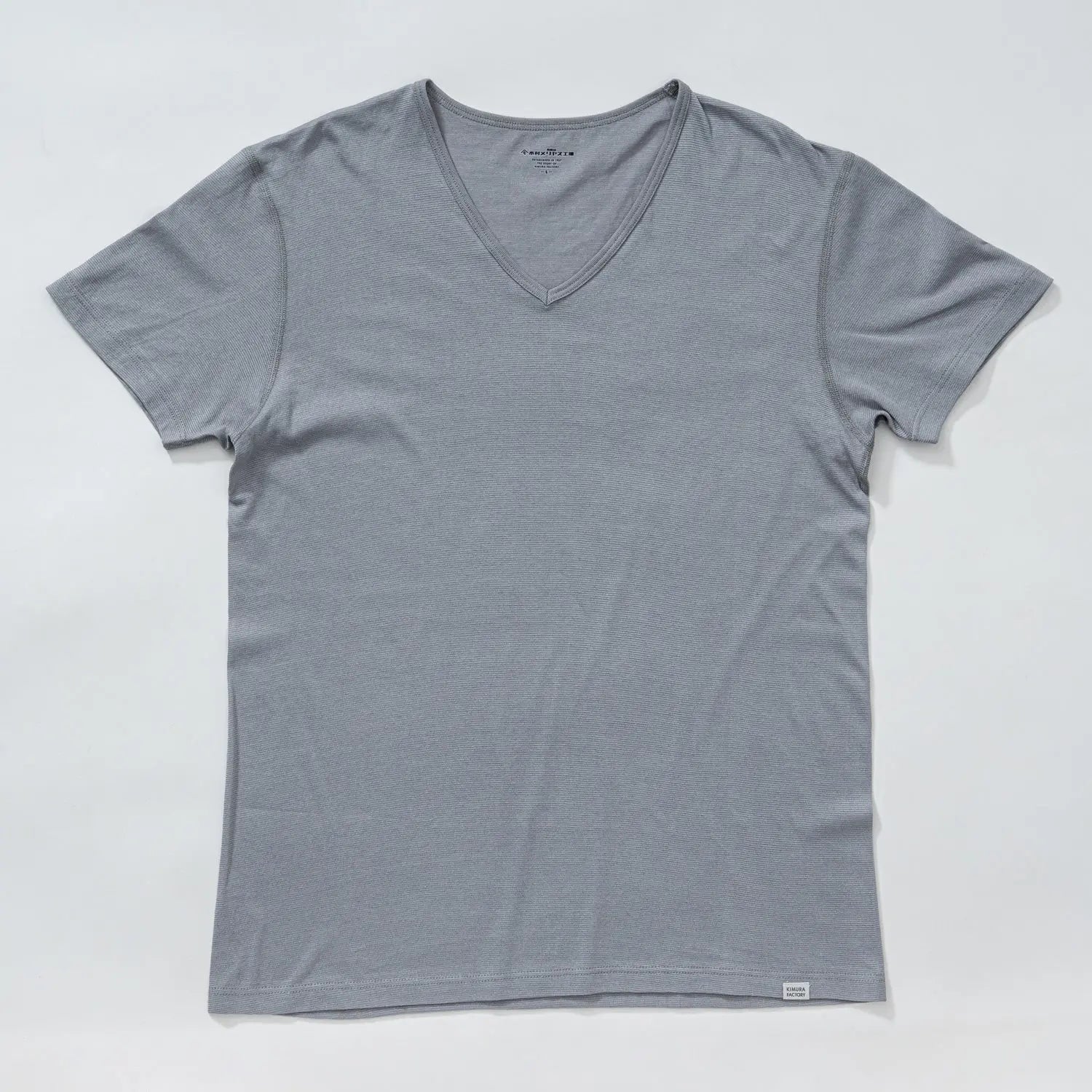 木村メリヤス工場 VネックTシャツ 和紙天竺 - トップス Gray / LL RENOWNINX ONLINE SHOP