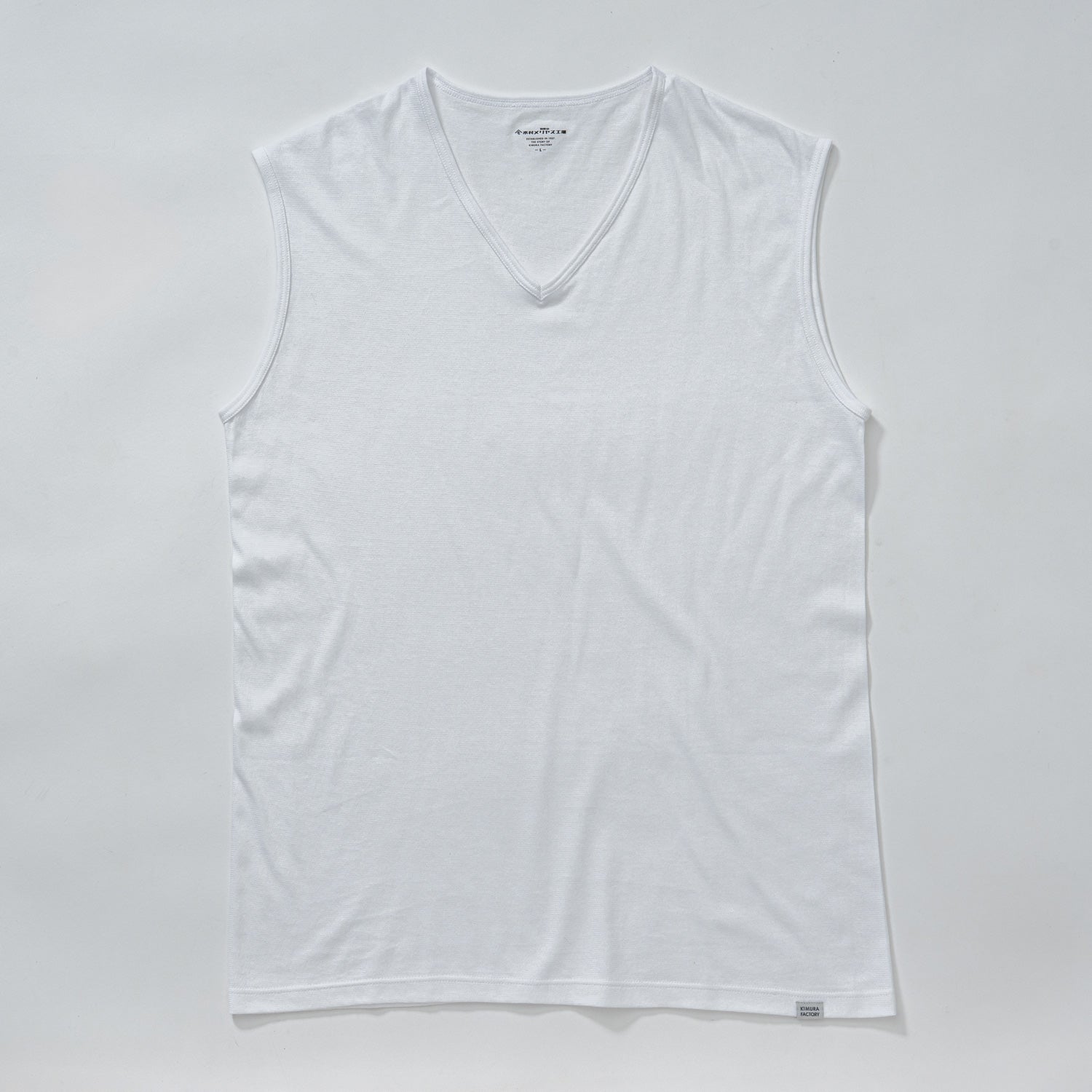木村メリヤス工場 VネックアンダーTシャツ 和紙天竺