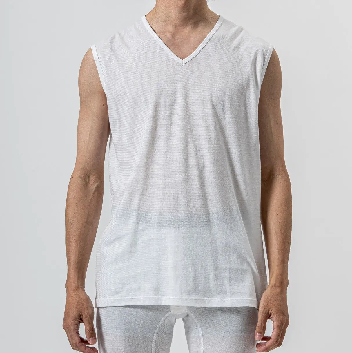 木村メリヤス工場 VネックアンダーTシャツ 和紙天竺 - トップス RENOWNINX ONLINE SHOP