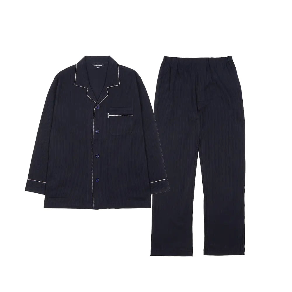 Aquascutum アクアスキュータム パジャマ 針抜きスムース無地 - パジャマ Navy / L RENOWNINX ONLINE SHOP