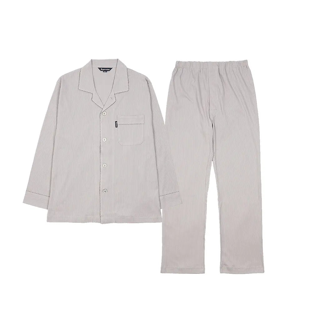 Aquascutum アクアスキュータム パジャマ 針抜きスムース無地 - パジャマ Light Gray / L RENOWNINX ONLINE SHOP