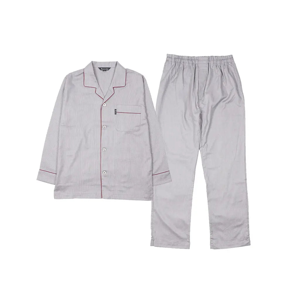 Aquascutum アクアスキュータム パジャマ ツイル無地調 - パジャマ Gray / L RENOWNINX ONLINE SHOP