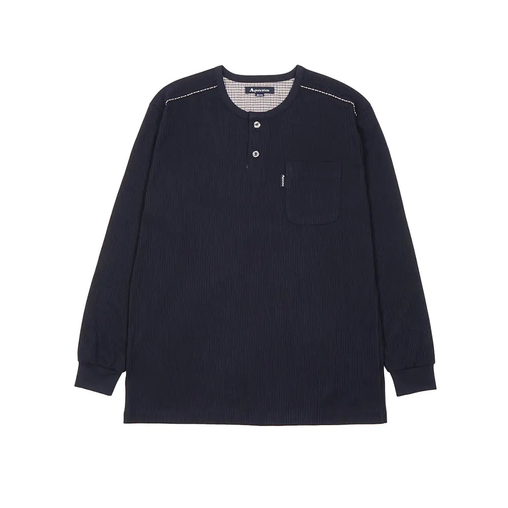 Aquascutum アクアスキュータム パジャマ 針抜きスムース無地ヘンリー - パジャマ RENOWNINX ONLINE SHOP