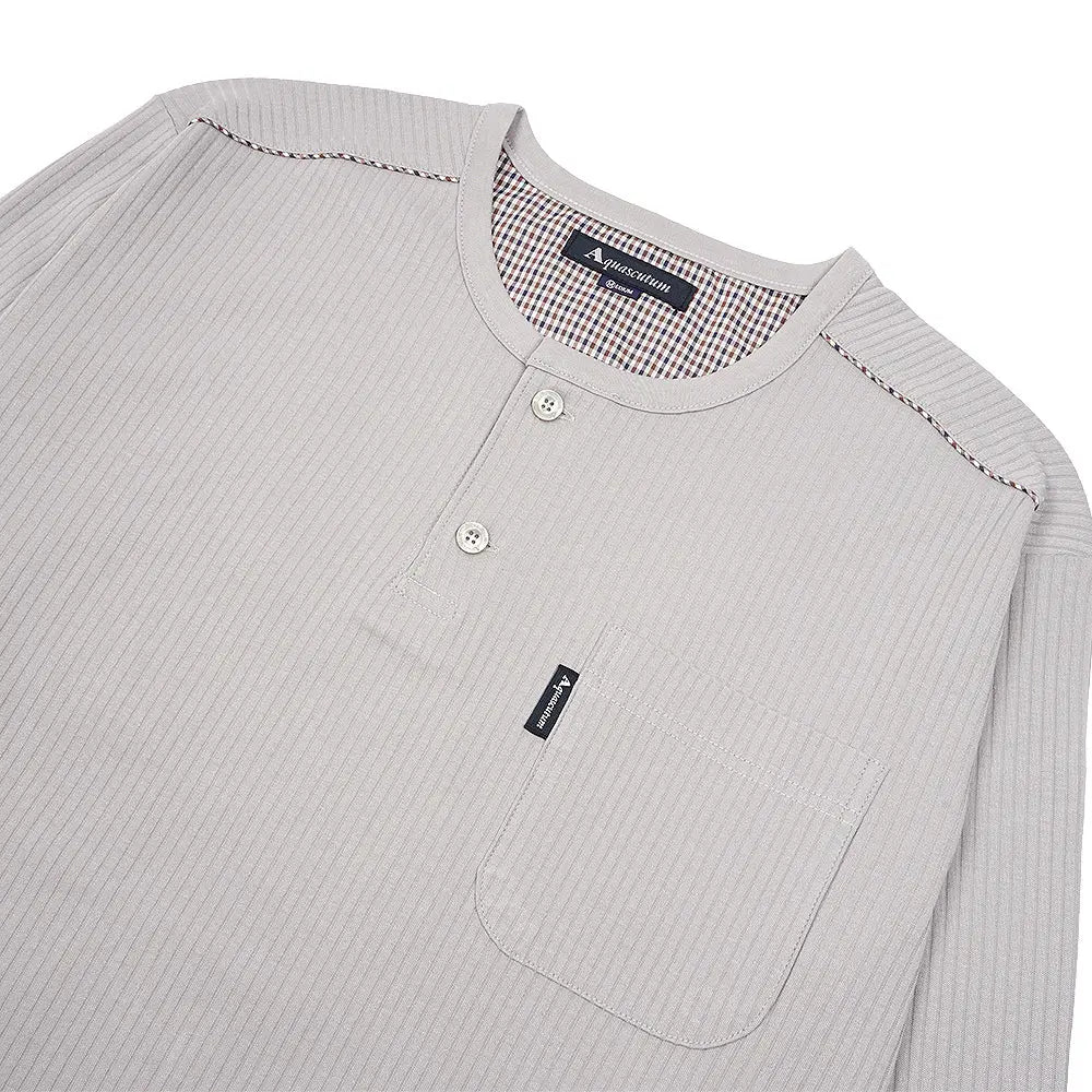 Aquascutum アクアスキュータム パジャマ 針抜きスムース無地ヘンリー - パジャマ RENOWNINX ONLINE SHOP