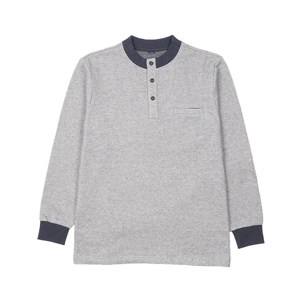 Aquascutum アクアスキュータム 綿100%裏毛細ボーダー 裏起毛ヘンリー - ルームウェア Navy / LL RENOWNINX ONLINE SHOP