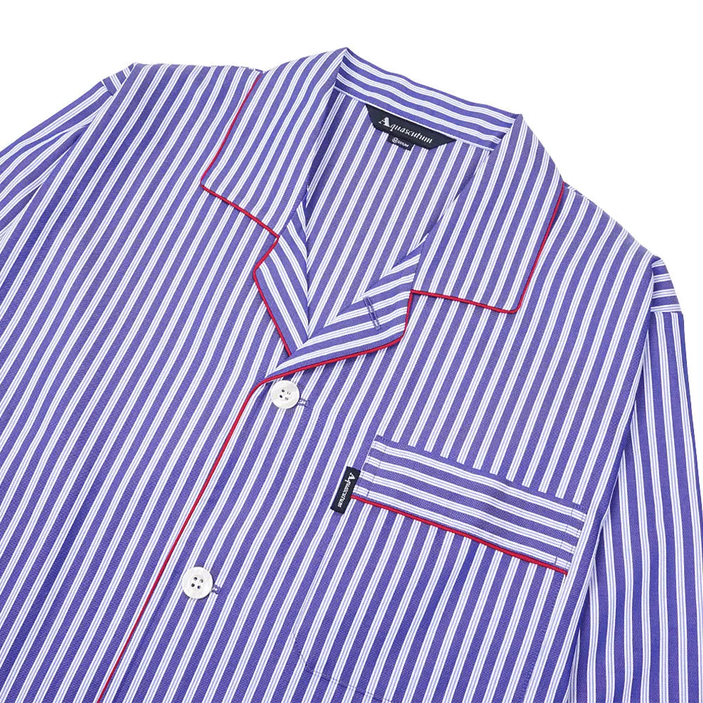 Aquascutum アクアスキュータム パジャマ サテンストライプ&無地 - パジャマ RENOWNINX ONLINE SHOP