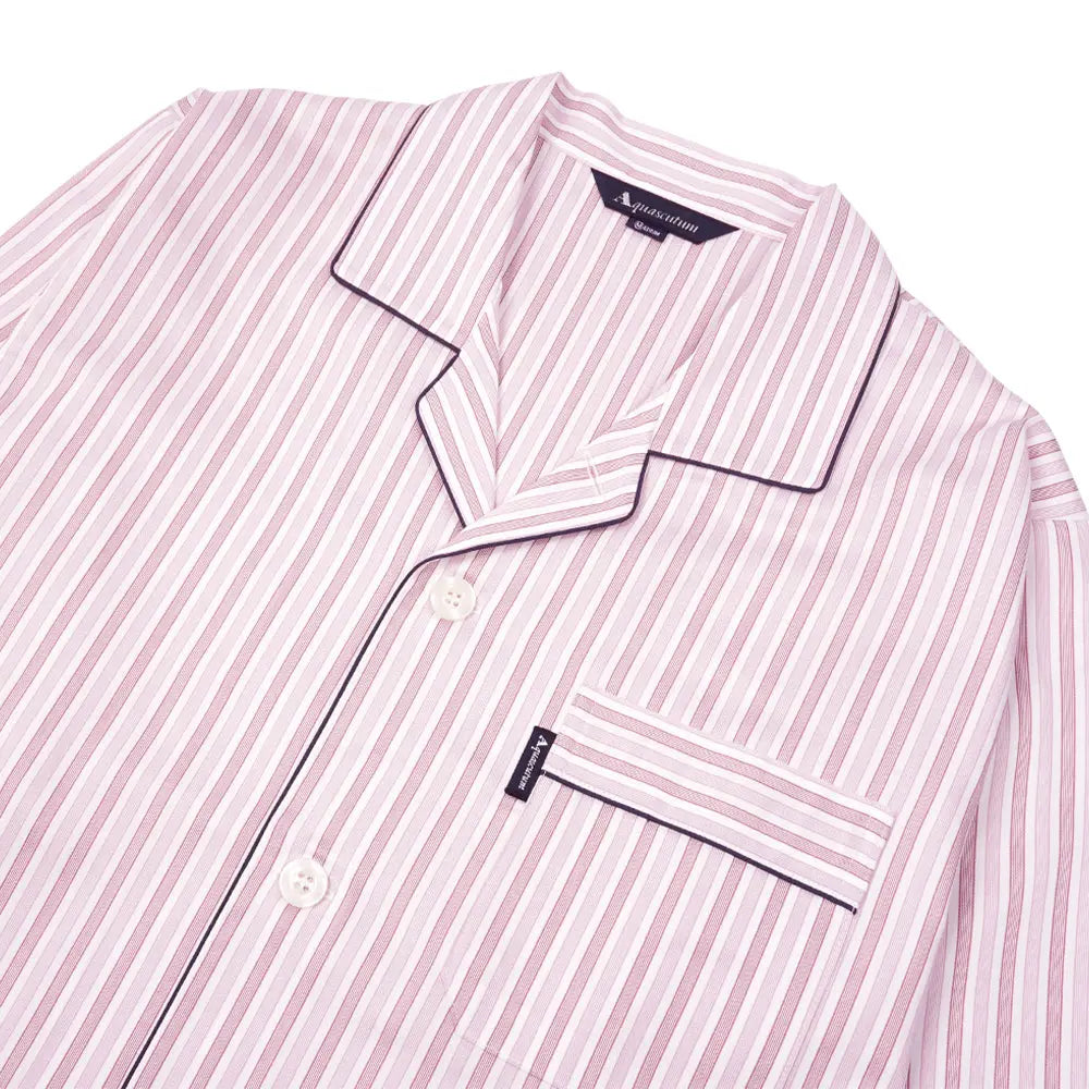 Aquascutum アクアスキュータム パジャマ サテンストライプ&無地 - パジャマ RENOWNINX ONLINE SHOP