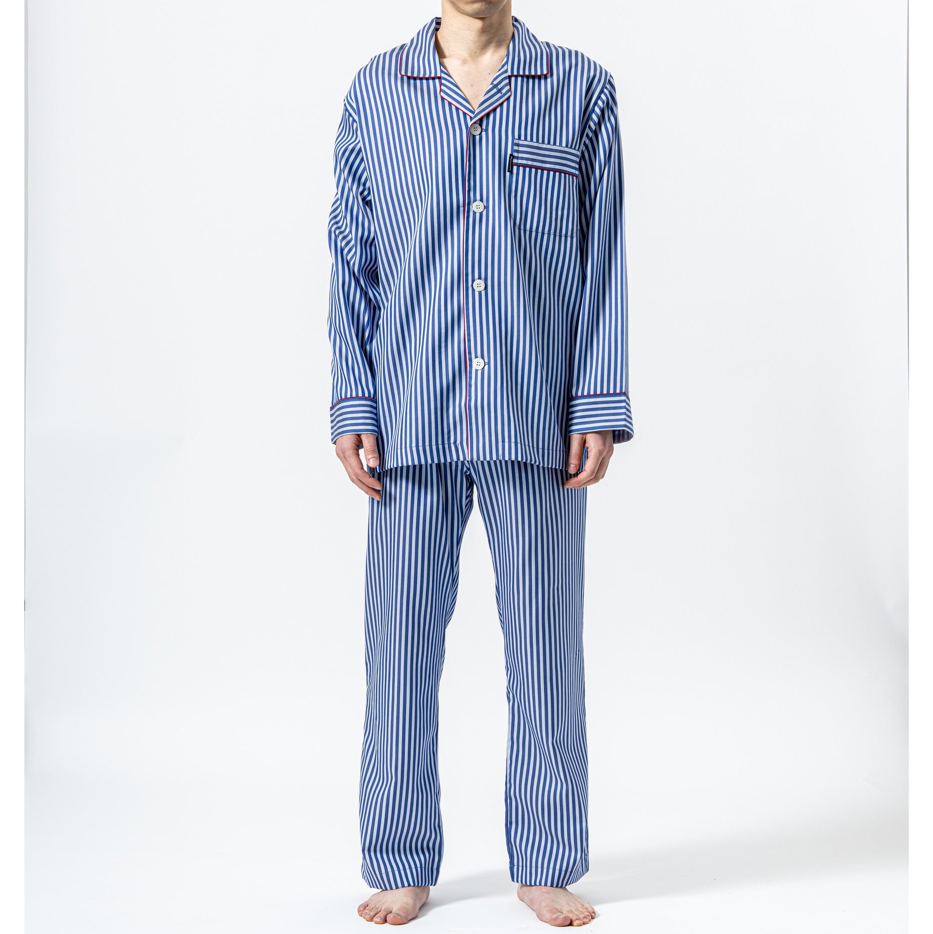 Aquascutum アクアスキュータム パジャマ サテンストライプ&無地 - パジャマ  RENOWNINX ONLINE SHOP