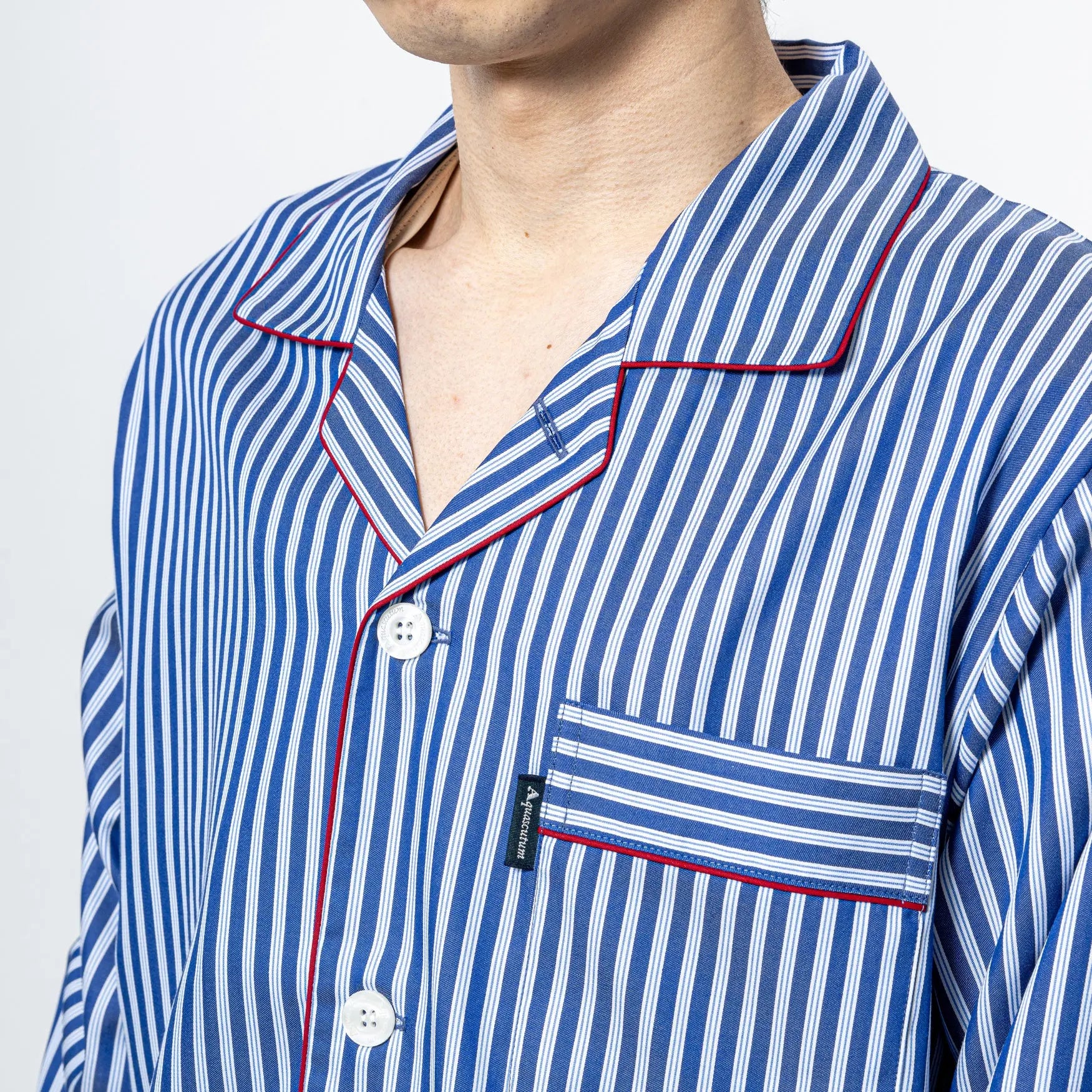 Aquascutum アクアスキュータム パジャマ サテンストライプ&無地 - パジャマ RENOWNINX ONLINE SHOP