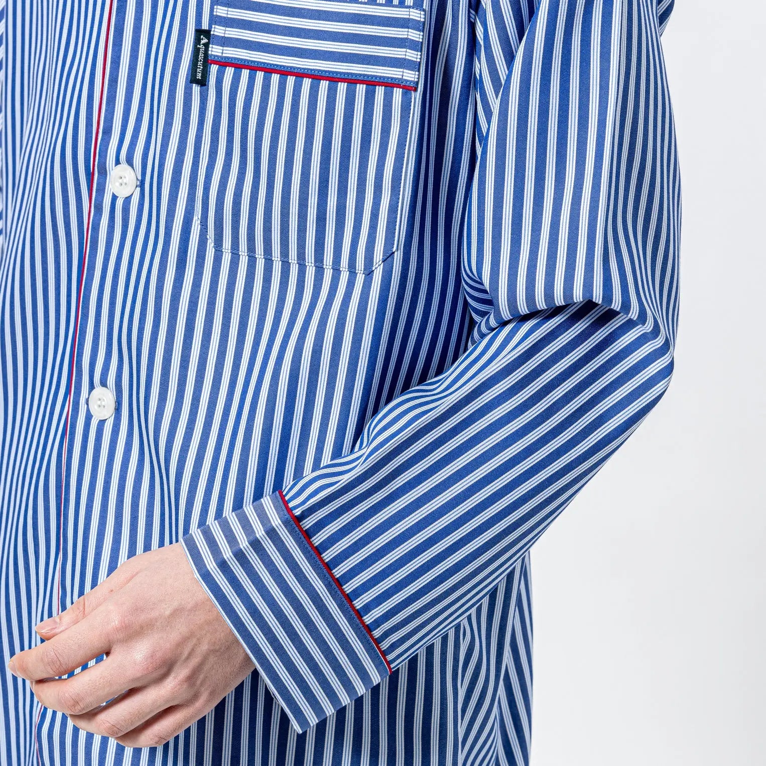 Aquascutum アクアスキュータム パジャマ サテンストライプ&無地 - パジャマ RENOWNINX ONLINE SHOP