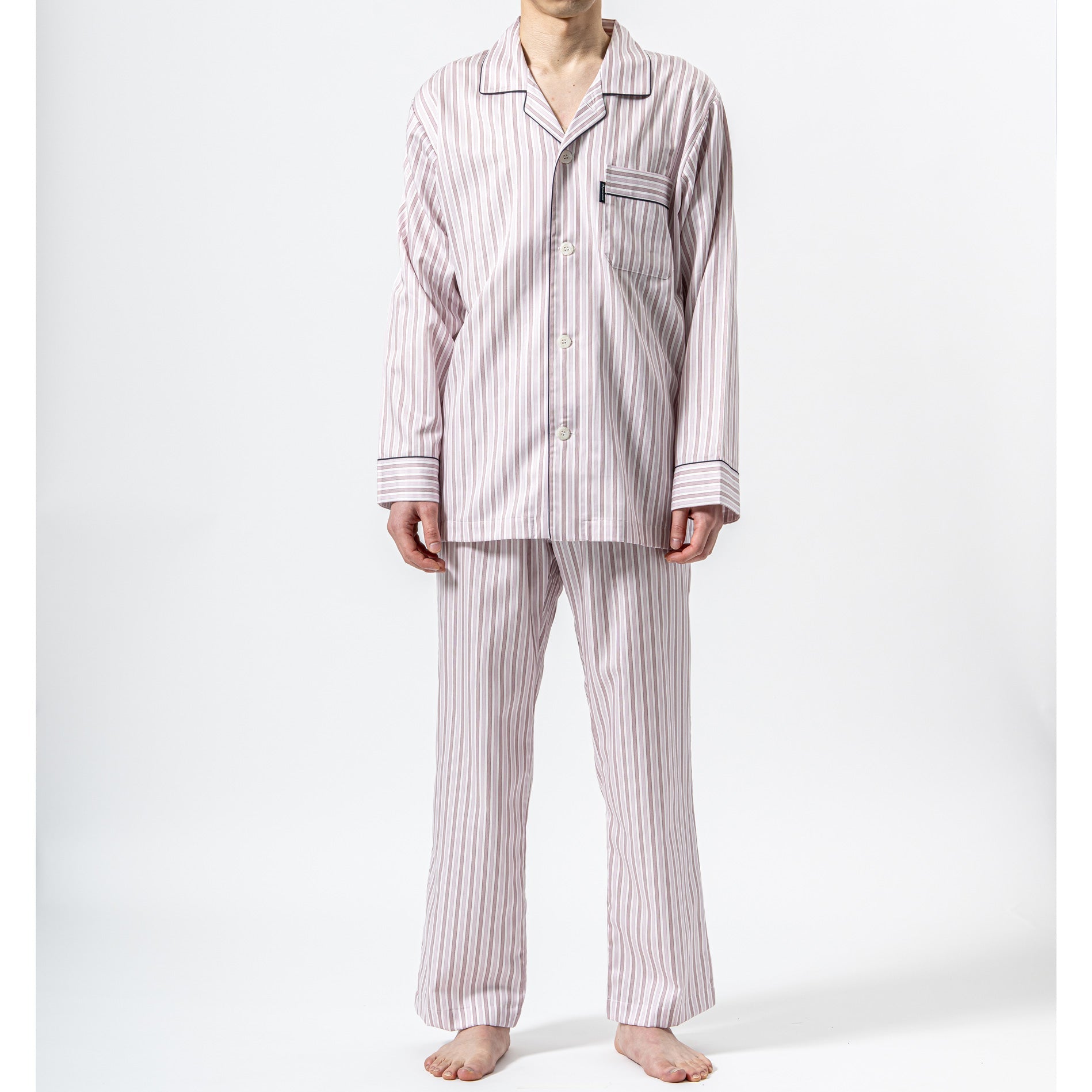 Aquascutum アクアスキュータム パジャマ サテンストライプ&無地 - パジャマ  RENOWNINX ONLINE SHOP