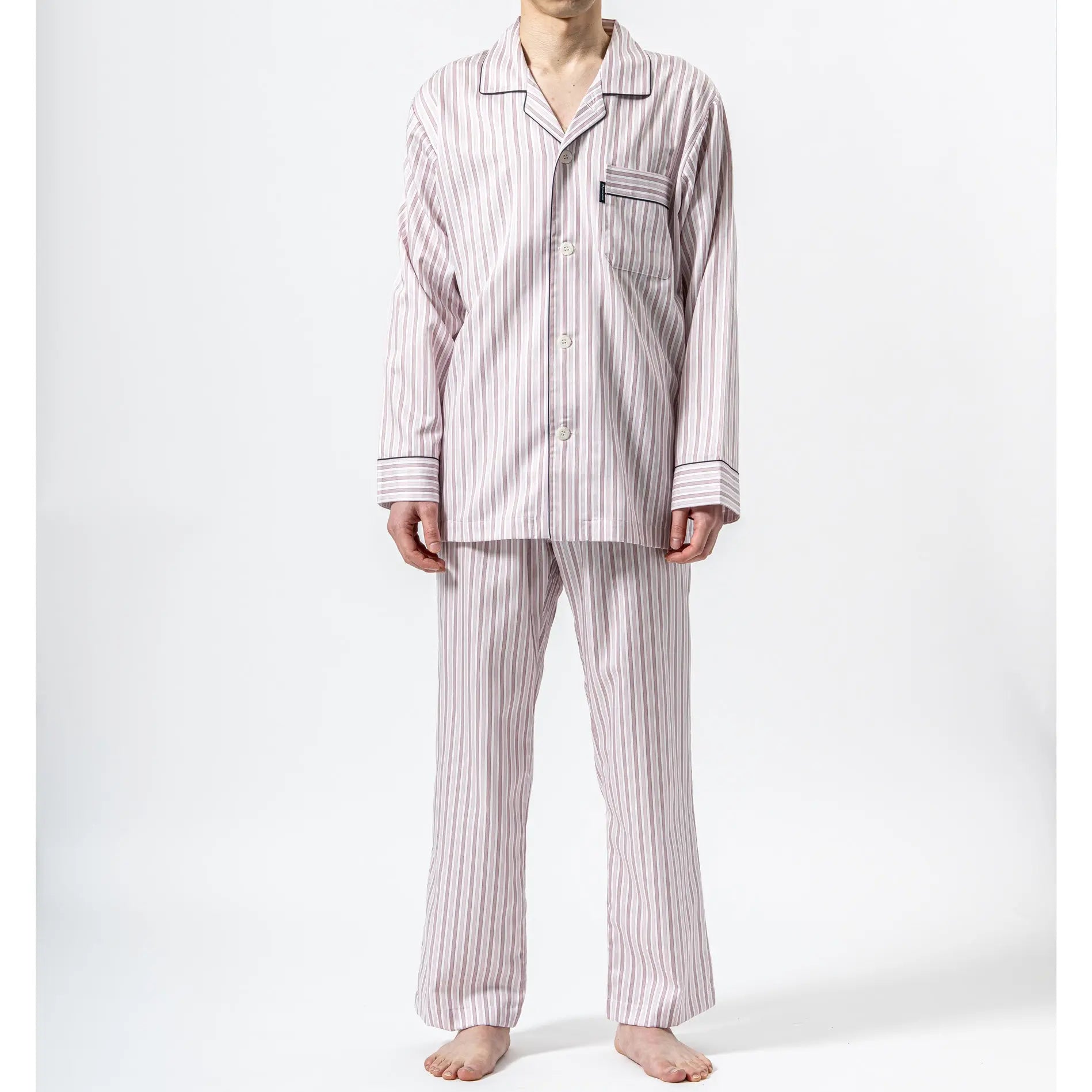 Aquascutum アクアスキュータム パジャマ サテンストライプ&無地 - パジャマ RENOWNINX ONLINE SHOP