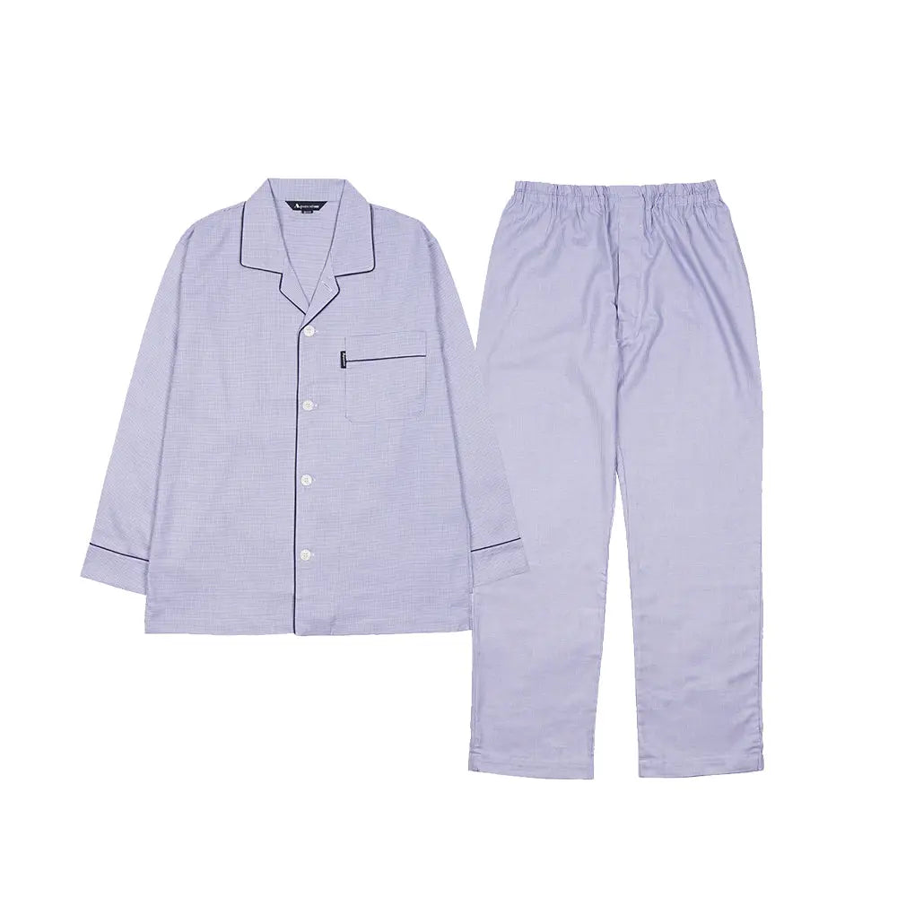 Aquascutum アクアスキュータム パジャマ ツイル無地調 - パジャマ Blue / L RENOWNINX ONLINE SHOP