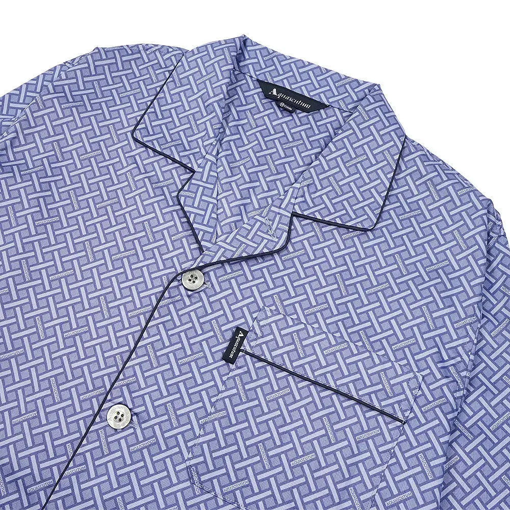 Aquascutum アクアスキュータム パジャマ 超長綿サテンプリントジオメトリック - パジャマ RENOWNINX ONLINE SHOP