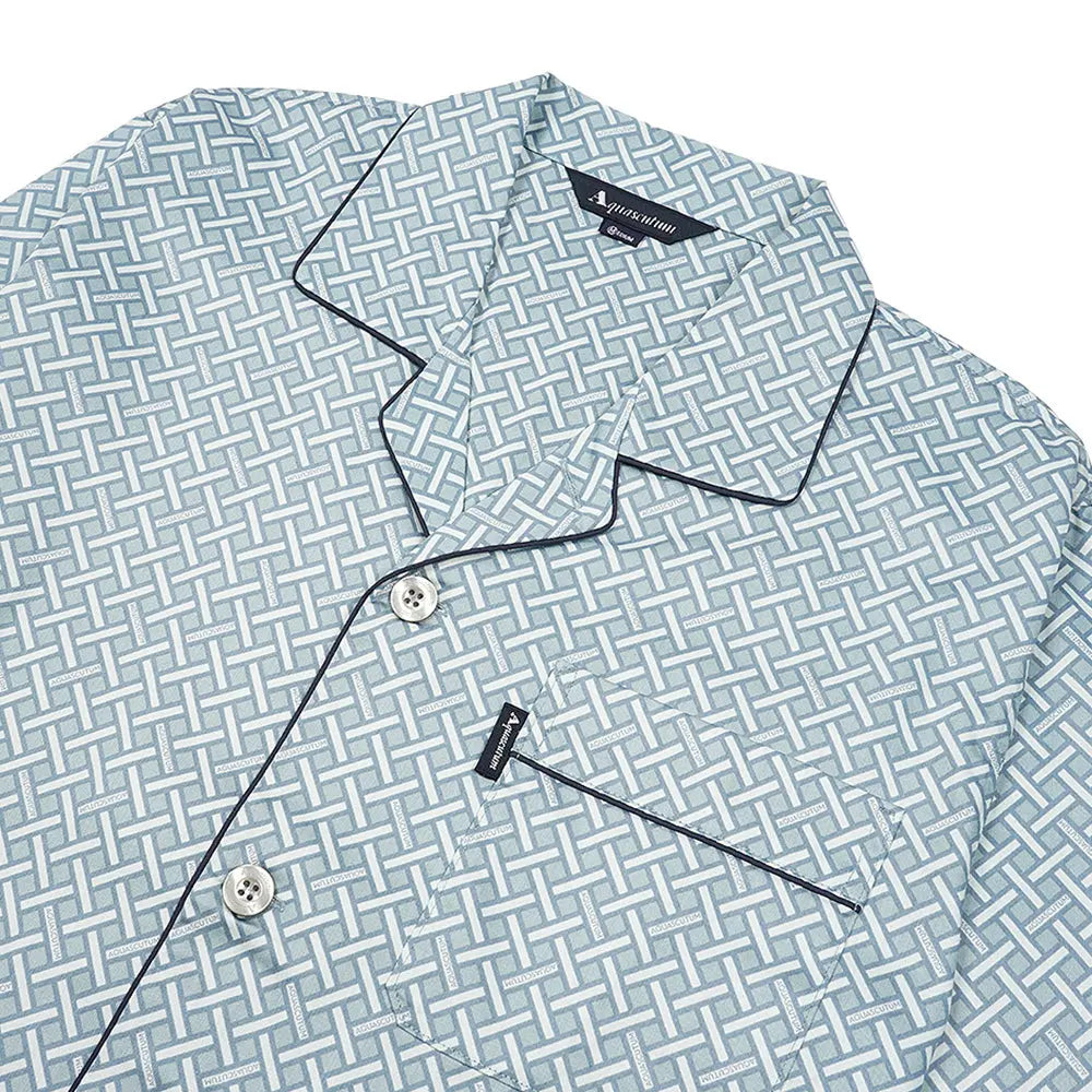 Aquascutum アクアスキュータム パジャマ 超長綿サテンプリントジオメトリック - パジャマ RENOWNINX ONLINE SHOP