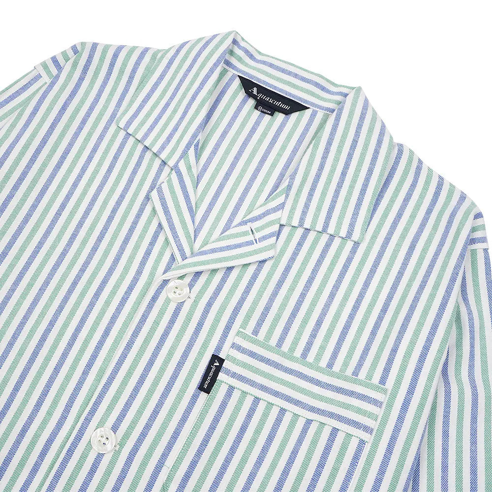 Aquascutum アクアスキュータム パジャマ 太番手ビエラストライプ - パジャマ RENOWNINX ONLINE SHOP