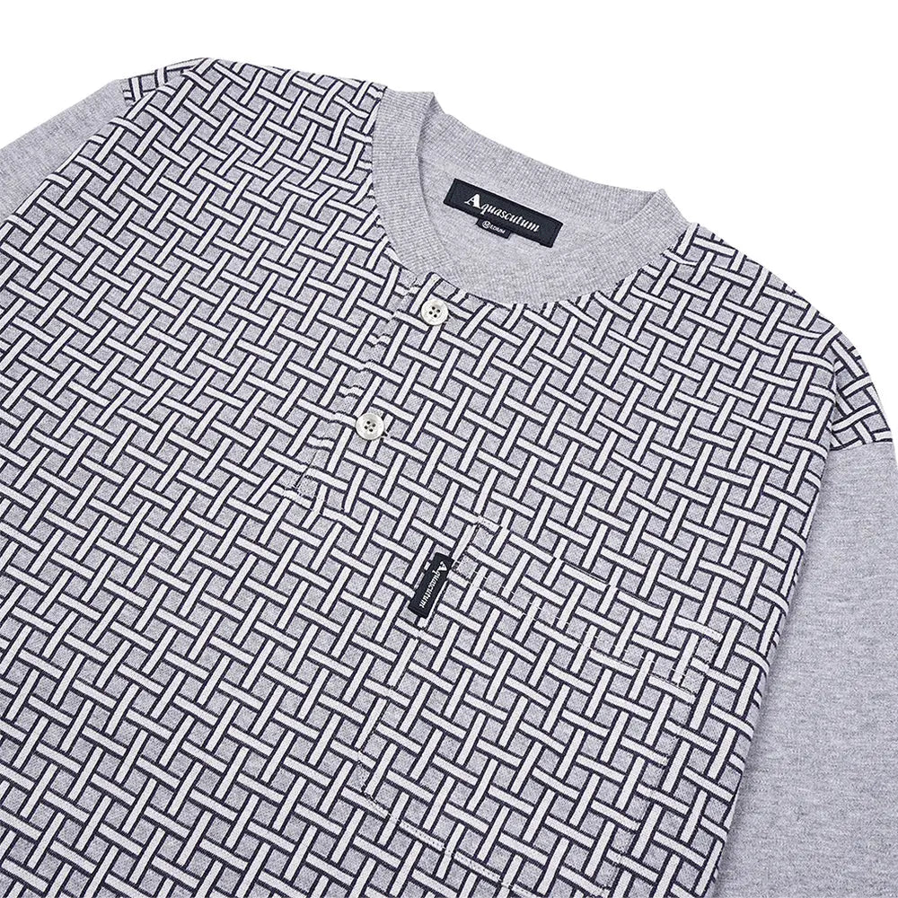 Aquascutum アクアスキュータム パジャマ Wジャガード ピーチヘンリー+ポンチ無地パンツ - パジャマ RENOWNINX ONLINE SHOP