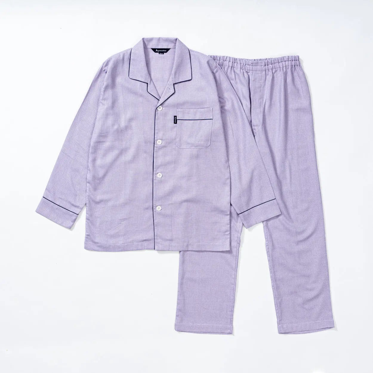 Aquascutum アクアスキュータム パジャマ ツイル無地調 - パジャマ Purple / L RENOWNINX ONLINE SHOP