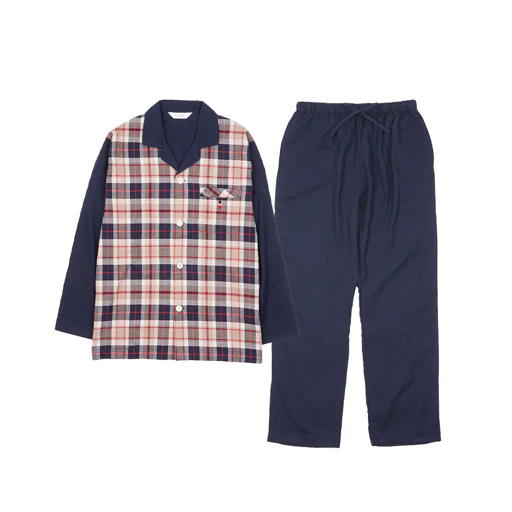 MACKINTOSH PHILOSOPHY マッキントッシュ フィロソフィー ビエラハウスチェック+無地 - パジャマ Navy / L RENOWNINX ONLINE SHOP