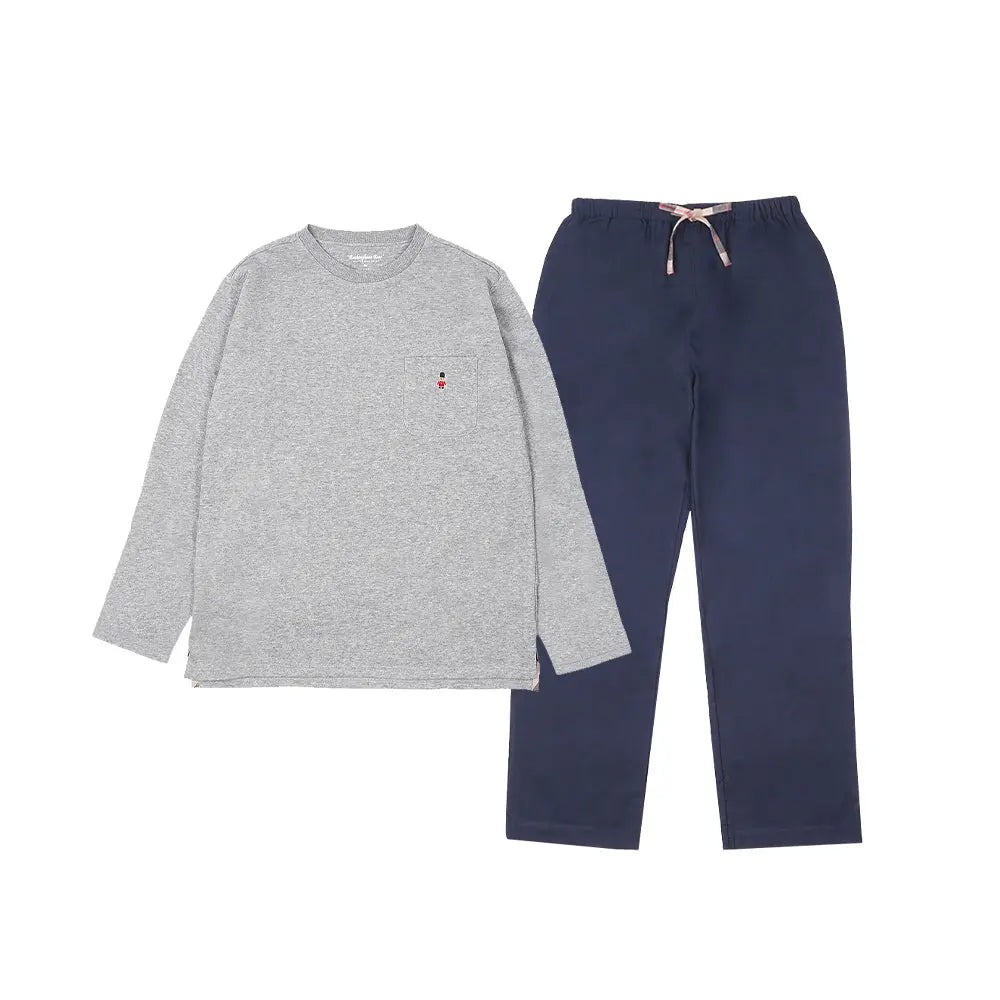 MACKINTOSH PHILOSOPHY マッキントッシュ フィロソフィー パジャマ ミニ裏毛無地クルー+ビエラチェックパンツ - パジャマ Gray1 / L RENOWNINX ONLINE SHOP