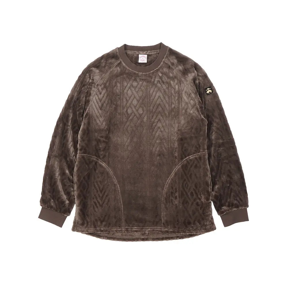 Brooks Brothers ブルックス ブラザーズ フワモコフリース クルー - ルームウェア Brown / L RENOWNINX ONLINE SHOP